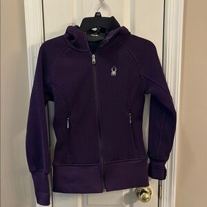 Spyder Purple Zip-Up fleece lined Hoodie size XS